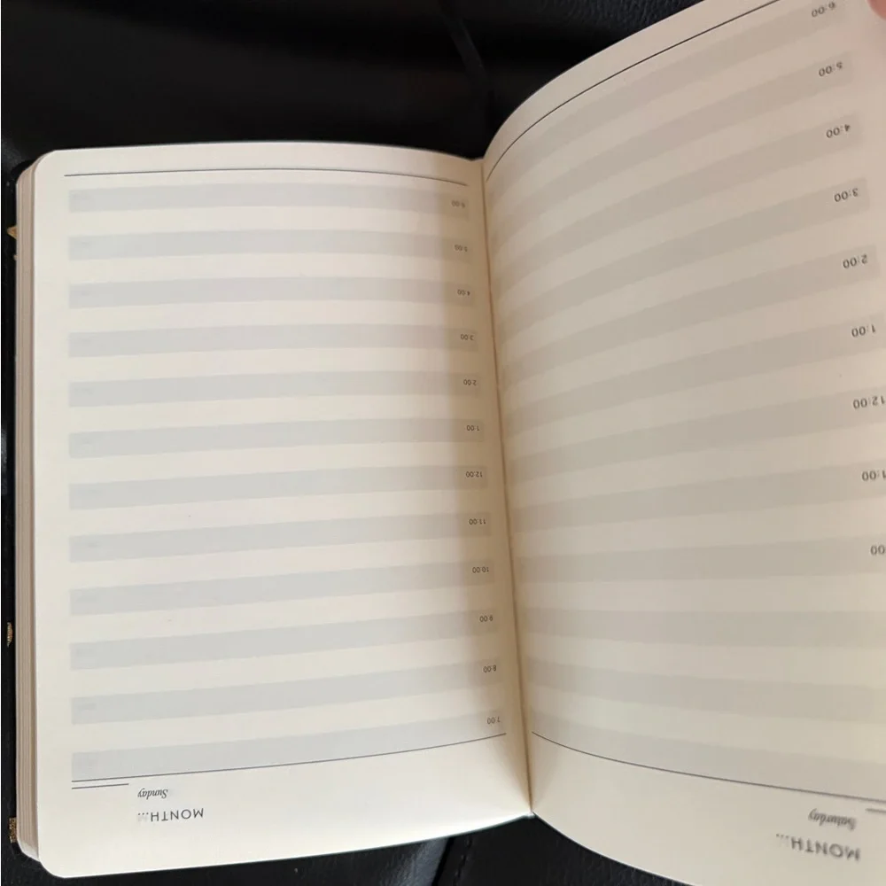 Undated A5 Buffalo Planner - Black with Gold & White Terrazzo